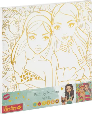 Obrázok produktu pre Obraz na maľovanie podľa čísel Friends 30 x 30 cm