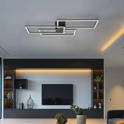 Produktbild von Smart LED Deckenleuchte, dimmbar, Fernbedienung, L 90 cm
