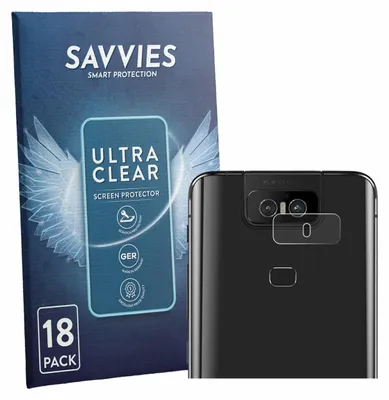Produktbild von 18x Für ASUS ZenFone 6 ZS630KL (NUR Kameraschutz) Schutzfolie Savvies Displayschutz Display Schutz Folie Klar Transparent