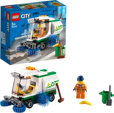 Produktbild von LEGO 60249 City Straßenkehrmaschine, Spielzeugauto mit Fahrer-Minifigur, Müllwagen Spielzeug für Kinder ab 5 Jahre