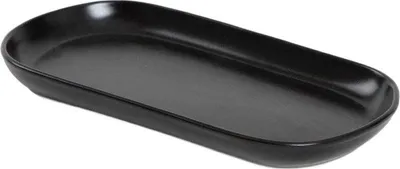 Produktbild von HOMLA FAMELIO ovale Platte schwarz 30 cm