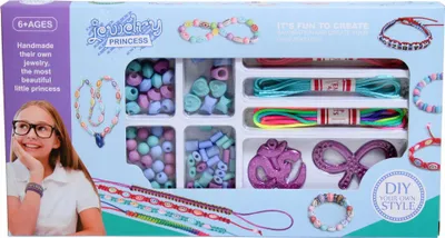Produktbild von XXL Perlen Set zum Armbänder selber machen - DIY Schmuck Bastelset - Kreatives Geschenk für Kinder