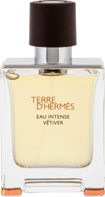 Obrázok produktu pre Hermes Terre d'Hermès Eau Intense Vetiver, Muži, 50 ml, Nádoba na jedno použitie, Sprej, Alcohol, Aqua (Water), Parfum (Fragrance), Limonene, Ethylhexyl Methoxycinnamate, Butyl..., 1 kusov