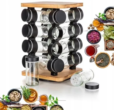 Produktbild von Banquet Drehbarer Gewürzständer mit 16 Gläsern für Küche