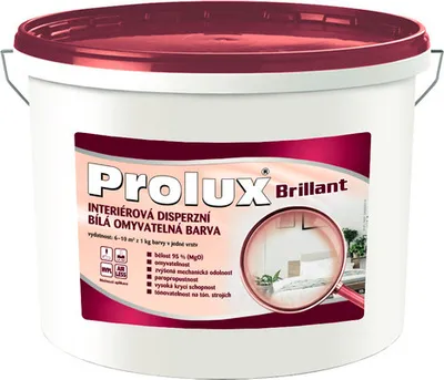 Obrázek produktu pro Barva na zeď Prolux Brillant bílá 3,5 kg