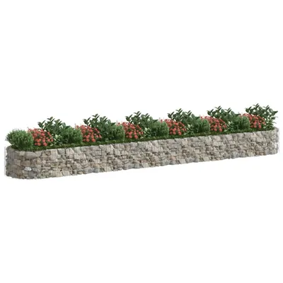 Obrázek produktu pro vidaXL Gabionové zvýšené lůžko z pozinkovaného železa 600x100x50 cm