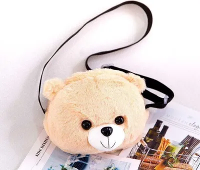 Image de Sac à nounours pour fille, sangle réglable 50-100 cm, dimensions 18x13x10 cm