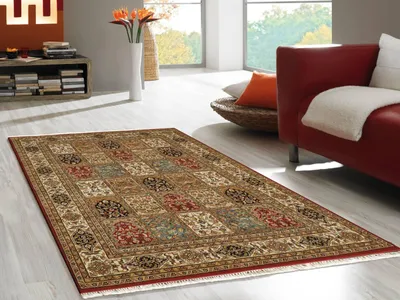 Produktbild von Teppich BACHTIARI | Farbe: Rot; Größe: 250 x 300 cm | strapazierfähig und leicht zu reinigen | Wohnzimmer | Schlafzimmer