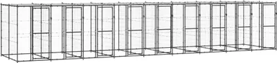 Image de Chenil extérieur Acier avec toit 21,78 m²