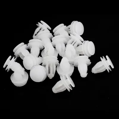 Image de 20 Pcs Rivet Plastique Retenue Porte Garniture Clips Fastener Blanc pour voiture