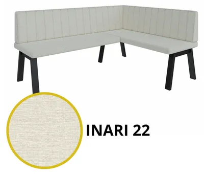 Produktbild von Eckbank Akiko Metal A -168x128-Rechts-Inari22- Stoff|Eckbankgruppe für Ihrem Esszimmer|Küche|modern|Sitzecke|Essecke