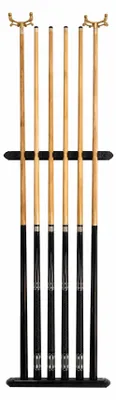 Produktbild von Billard Set - Wandhalterung + 4 professionelle Billardqueues + 2 Brückenqueues