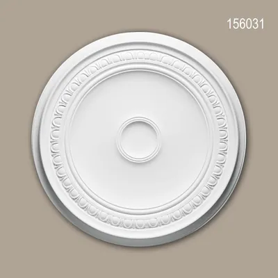 Produktbild von PROFHOME 156031 Rosette aus Polyurethan Deckenrosette Zierelement Ø 61,5 cm
