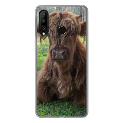 Produktbild von MuchoWow® Handyhülle Schutzhülle Hülle für Huawei P30 Lite Schottischer Highlander - Kröte - Tiere Silikon Softcase Handy Hülle - Handyhülle