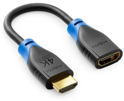 Produktbild von deleyCON 1 Stück HDMI Verlängerung TV Stick, 4K 60Hz HDR10+ - Schwarz Blau