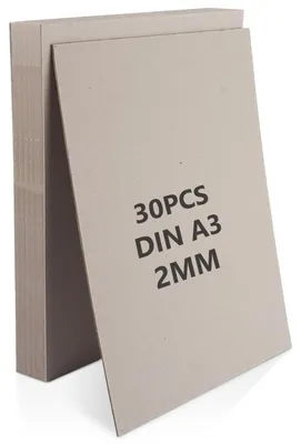 Image de Carton ondulé 2 mm, format A3. Carton de reliure, 30 feuilles. Carton pour travaux manuels, 29,7 x 42 cm