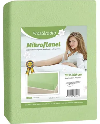 Obrázok produktu pre Prestieradlo z mikroflanelu - zelené - 90x200