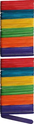 Obrázek produktu pro Řemeslné tyčinky 100 kusů různých barev 8x65 mm - Glorex