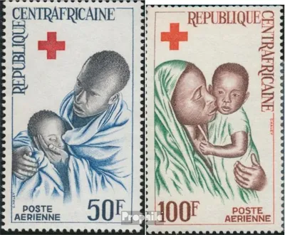 Produktbild von Briefmarken Zentralafrikanische Republik 1965 Mi 96-97 (kompl.Ausg.) postfrisch Rotes Kreuz