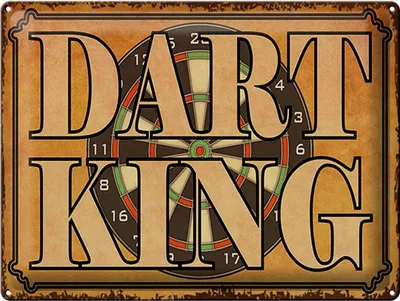 Produktbild von Blechschild Dart King, 40 x 30 cm, Blechschilder Spruch Sport Hobby