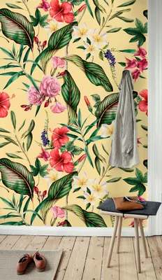 Produktbild von Coloray Fototapete 312x219 cm Latextapete Magicstick - Warme Blumen Floralfield.