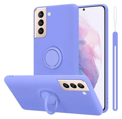 Obrázek produktu pro Cadorabo pouzdro pro Samsung Galaxy S24 PLUS in LIQUID HELL LILA ochranné pouzdro z pružného TPU silikonu s kroužkem zadní kryt pouzdro na mobilní telefon