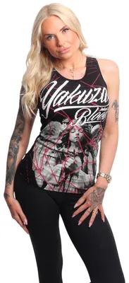 Produktbild von Yakuza Damen Inked String Tanktop, Schwarz, 3XL