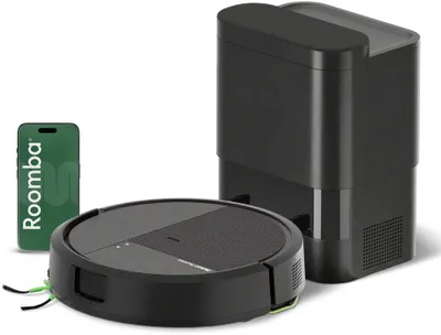 Produktbild von iRobot Roomba 115 Combo Roboter + AutoEmpty, Beutellos, Schwarz, Rund, Ladend, Gyroskop, Lithium-Ion (Li-Ion)