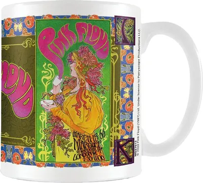 Produktbild von Pink Floyd - Kaffeebecher "´66" PM9424 (Einheitsgröße) (Pink/Grün/Gelb)