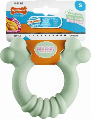 Obrázok produktu pre Nylabone Hmatový krúžok pre šteňatá s kuracou príchuťou