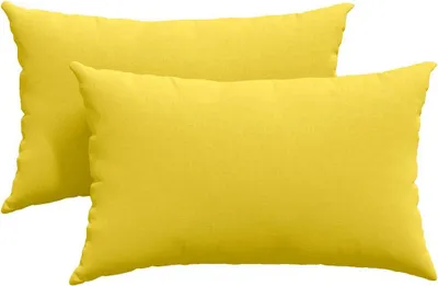 Imagen del producto de vidaXL: 2 cojines para sofá, tela, color amarillo claro, 50 x 30 cm