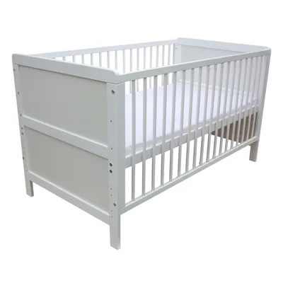 Produktbild von Kinderbett Juniorbett Beistellbett 140x70cm 3in1 mit Matratze weiß