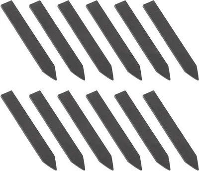 Productafbeelding van Plantenlabels Leisteen - Tuinmarkeringen Kruiden - Planten Identificeren - Herbruikbaar Weerbestendig - 15 cm Lengte - Zwart
