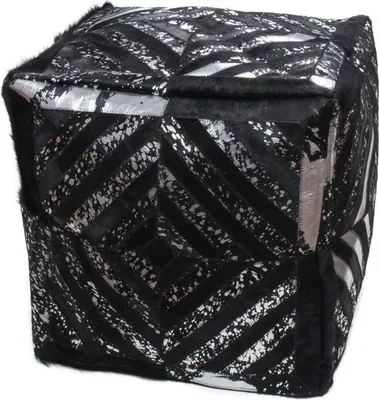 Produktbild von Dazzle Pouf 400 Schwarz / Silber 45cm x 45cm