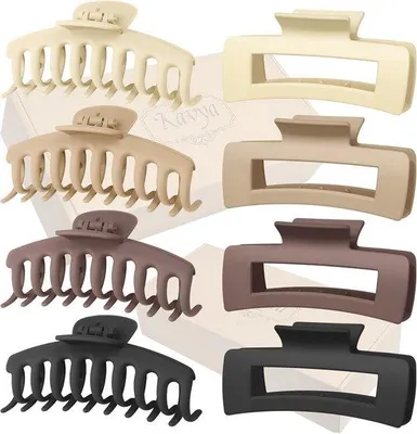 Productafbeelding van Grote Haarklemmen voor Dik Haar - 8 Stuks Antislip Haarspelden voor Vrouwen en Meisjes (10,5 cm)