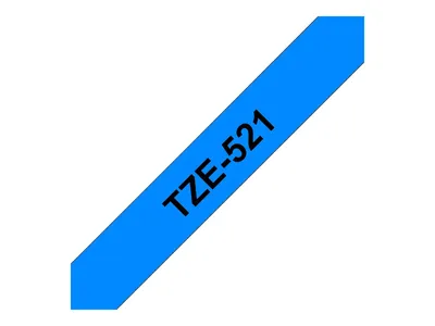 Produktbild von Brother TZe-521 - Schwarz auf Blau - Rolle (0,9 cm x 8 m) 1 Kassette(n) laminiertes Band - für Brother PT-D210, D600, H110, H200, P-Touch PT-1005, E110, H107, P-Touch Cube Plus PT-P710