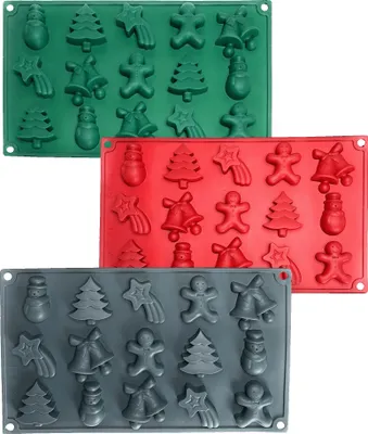 Produktbild von Kitchen Club Silikon Backform Plätzchen Plätzchenform Weihnachtsmotive