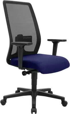 Produktbild von Brodrehstuhl mit Synchronmechanik blau/schwarz 430 - 540 mm mit Armlehnen Tragfhigkeit 110 kg