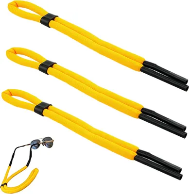 Produktbild von 3-teiliges Brillenband und Sonnenbrillenband für Kinder, universelle Passform für Kinder und Männer und Frauen, Brillenband und buntes Brillenband – Gelb