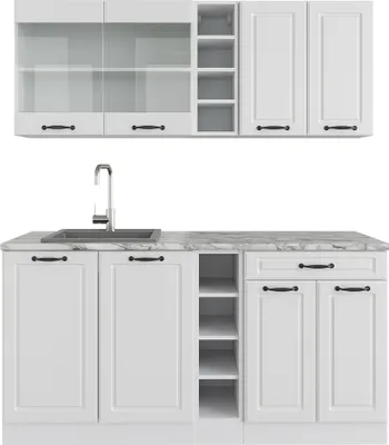 Immagine prodotto di Cucina completa Vicco R-Line Casa di campagna bianca/bianco 160 cm senza piano di lavoro, Model 37622