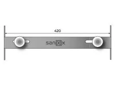 Obrázok produktu pre SANOOX nosník pre plynový kotol, sadrokartónová konštrukcia, 420 mm, pozinkovaný nosný rám, 1 ks.