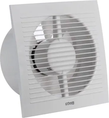 Produktbild von Kunststoff-Wandventilator 125 mm, weiß, Timer, Nierenpumpe, Küche, Badezimmer