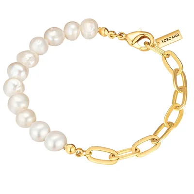 Produktbild von Yokoamii Armband Metall Süßwasser-Zuchtperle 19,0 cm 50020151