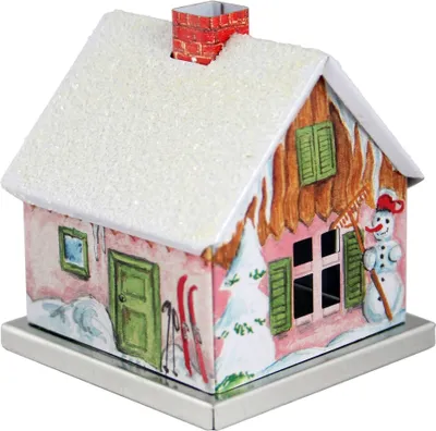 Produktbild von KNOX - Räucherhaus Jahreszeiten Haus mit Schneemann - Größe ca. 6,5cm, für Räucherkerzen der Größe M (Standard) - 202022