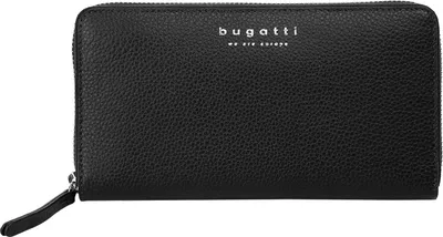 Zdjęcie produktu dla Bugatti cases 49367801, Portfelowy, Czarny, Skóra, Monochromatyczny, Zamek błyskawiczny, 230 g
