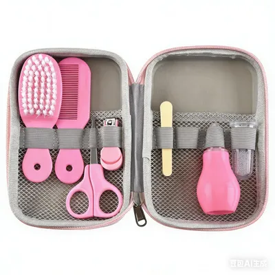 Produktbild von 8-teilige Babypflegen für Baby,Baby-Maniküre-Set,Babypflege,Nagelknipser,rosa