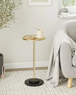 Image de Omgoods - Petite table d'appoint ronde en or