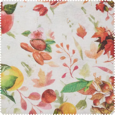 Produktbild von Motiv-Stoff Leinenoptik "Herbst", 140 cm breit, Meterware