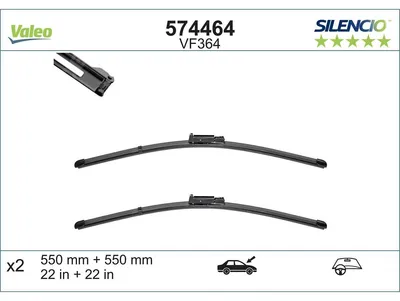 Produktbild von VALEO SILENCIO Scheibenwischer Wischblatt Vorne für AUDI A6 Avant (4F5, C6) Rahmenlos