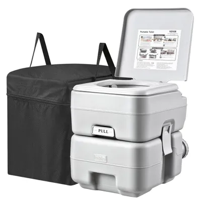 Produktbild von Tragbares WC mit Spülung - 20 Liter Abwassertank - 12 Liter Spülwasserbehälter